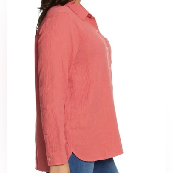 Jessica Simpson Ladies' Gauze Button Front Shirt Size L - Picture 4 of 5